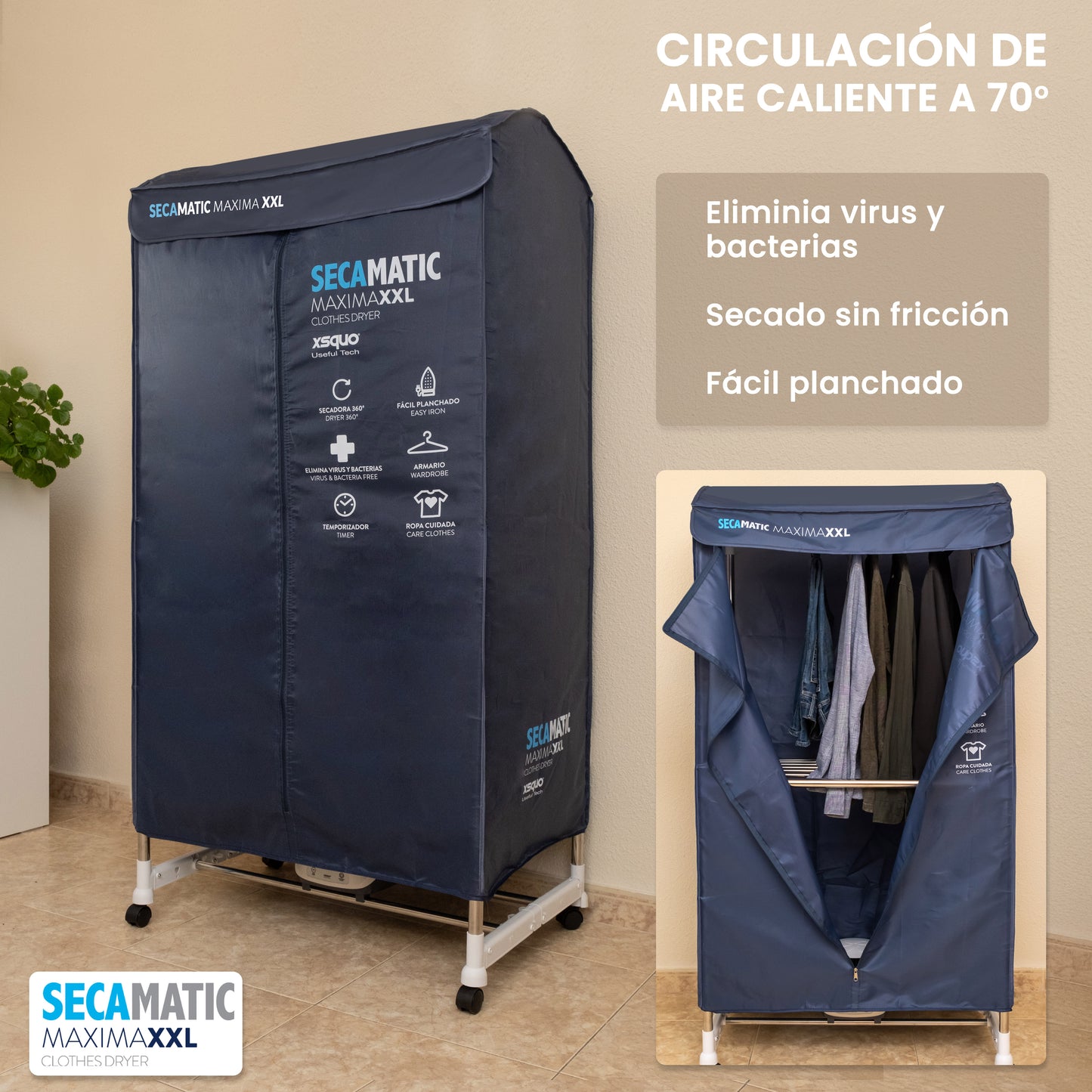 Secadora de ropa Secamatic Máxima XXL 1200w